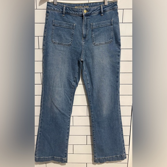 Michael Kors Blue Flare & Wide Leg Jeans - Picture 3 of 7